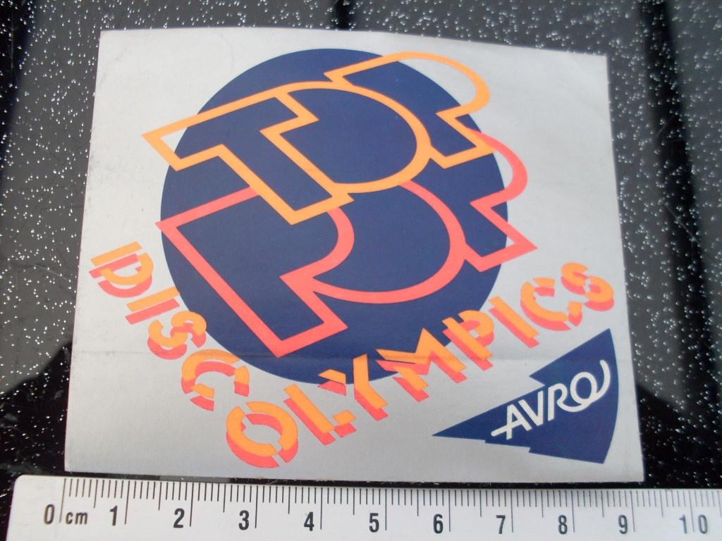 sticker avro top pop disco olympics logo toppop, Verzamelen, Verzenden, Zo goed als nieuw, Film, Tv of Omroep