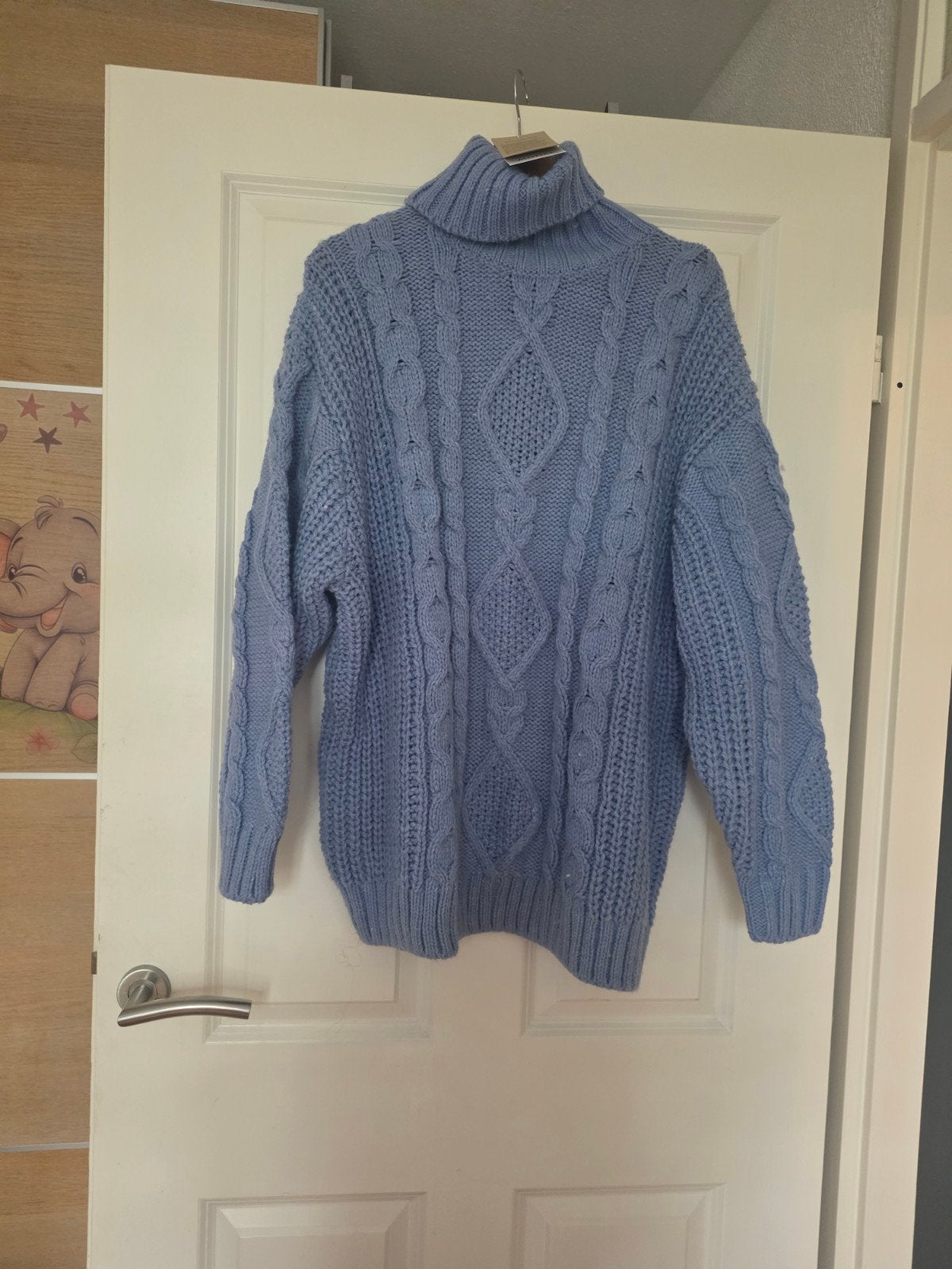Monkl Gebreide Trui met Col - Maat L, Monkl, Blauw, Maat 42/44 (L), Nieuw
