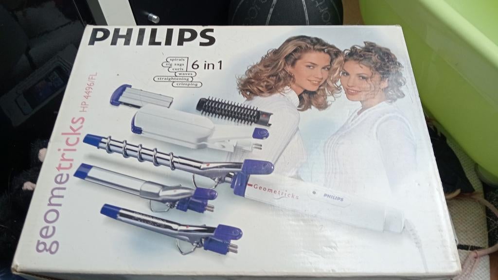 Philips Geometricks 6-in-1 Krul- en Stijltang Set HP 4496/FL, Sieraden, Tassen en Uiterlijk, Uiterlijk | Haarverzorging, Ophalen of Verzenden