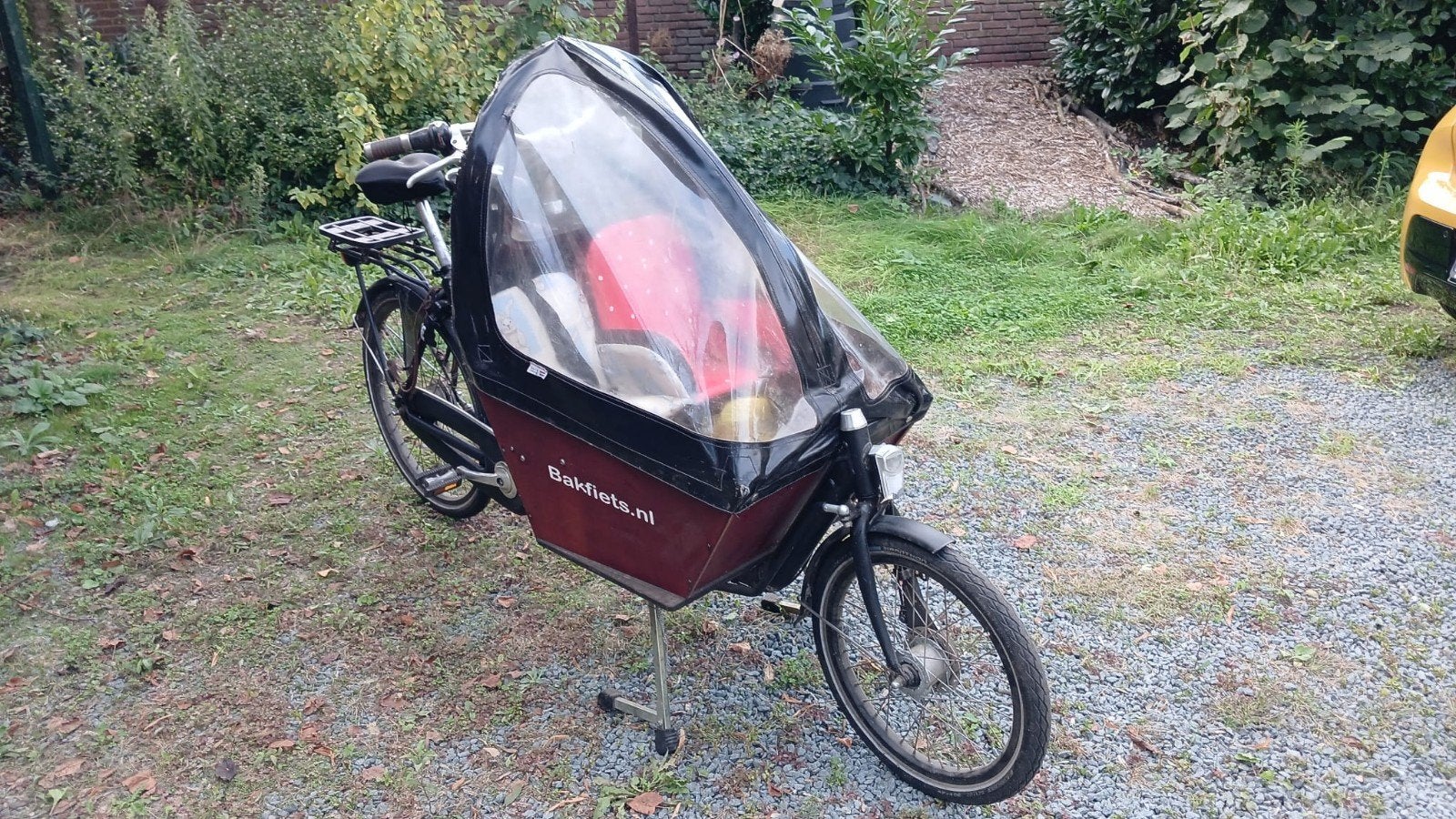 bakfiets met huif, Gebruikt, Huif, 2 kinderen, Ophalen