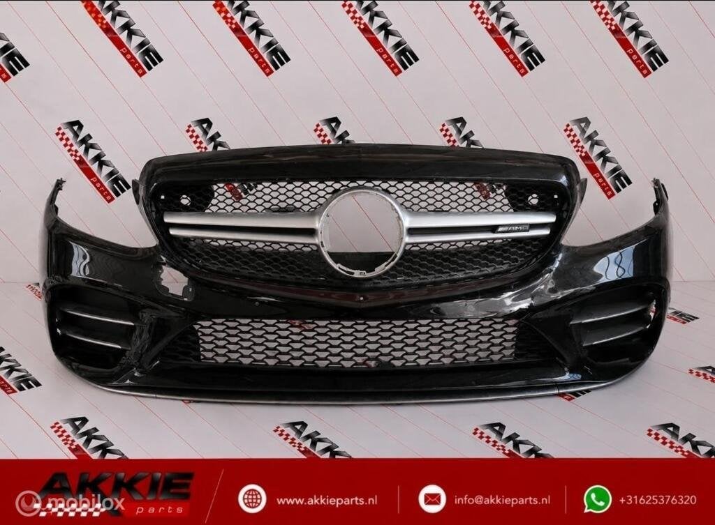 Mercedes c klasse voor bumper w205 c43 bumper facelift, Gebruikt, Voor, Ophalen of Verzenden, Bumper