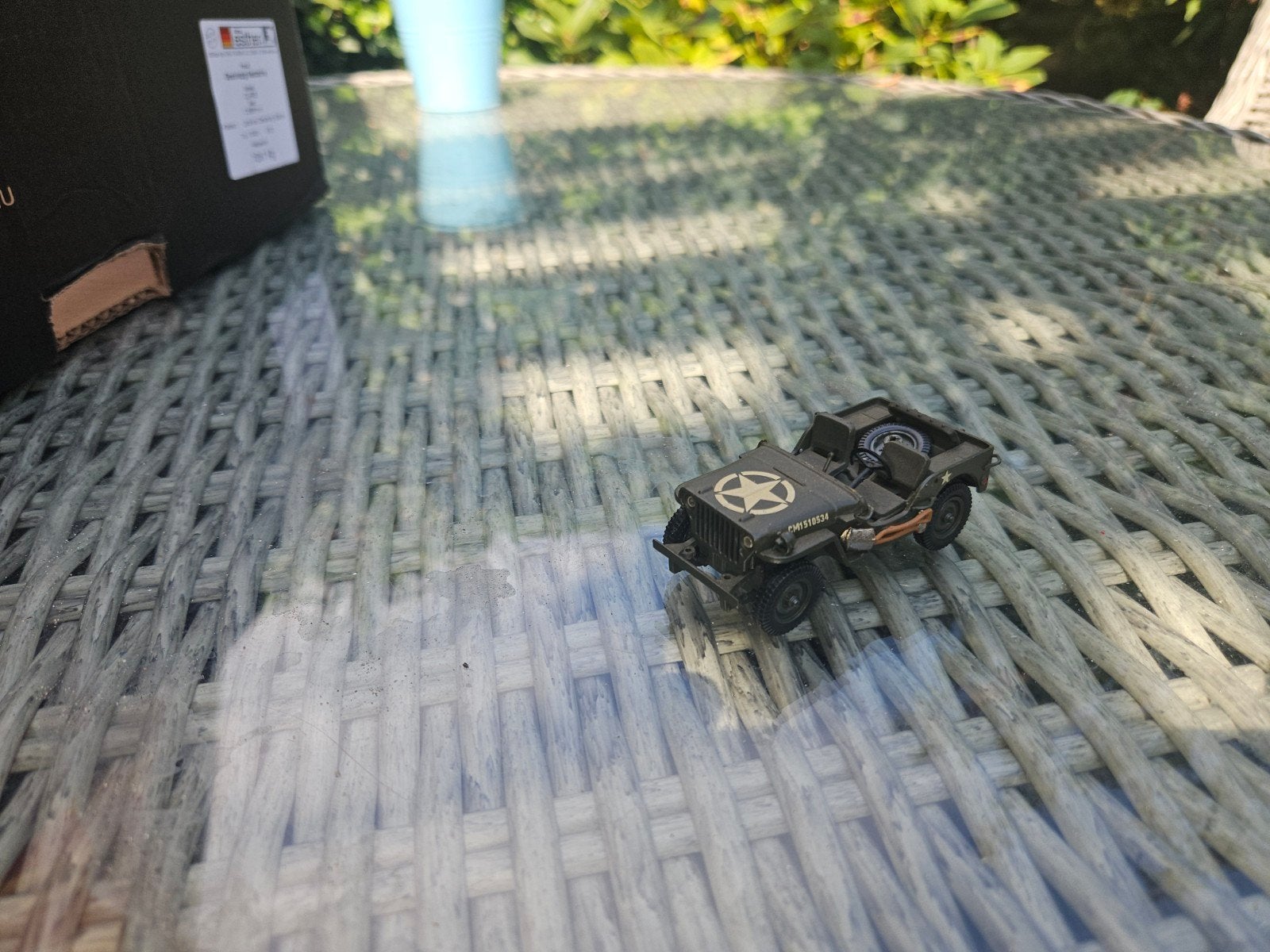 Miniatuur Jeep Willys MB - Militair Voertuig Model, Ophalen of Verzenden, Gebruikt