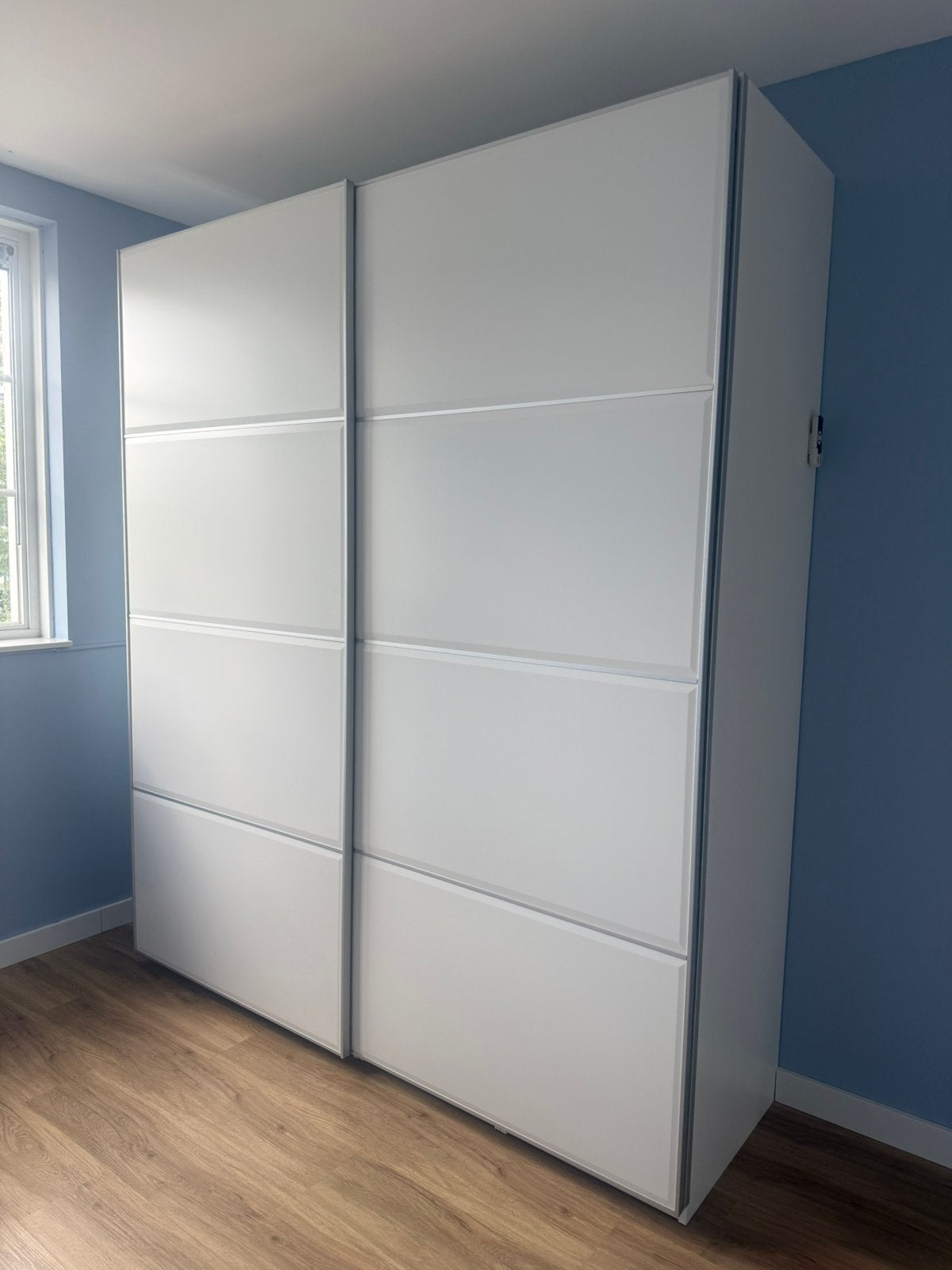 Gratis af te halen vrijdag Pax kast schuifdeur wit, Gebruikt, 200 cm of meer, Ophalen of Verzenden, Modern