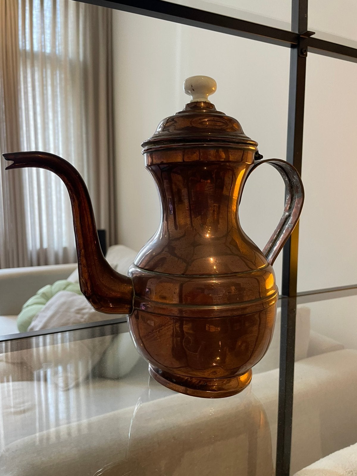 Bronzen theepot, Ophalen of Verzenden