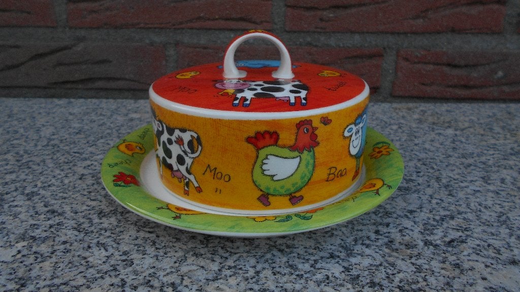 Jane Broakshaw Botervloot Funky Farm Dunson schots servies, Huis en Inrichting, Keuken | Servies, Overige typen, Ophalen of Verzenden