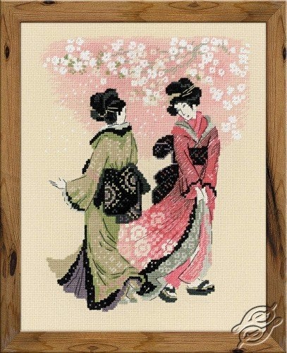 Borduurpakket Cherry blossom ri1508, ., Nieuw, Ophalen of Verzenden, .