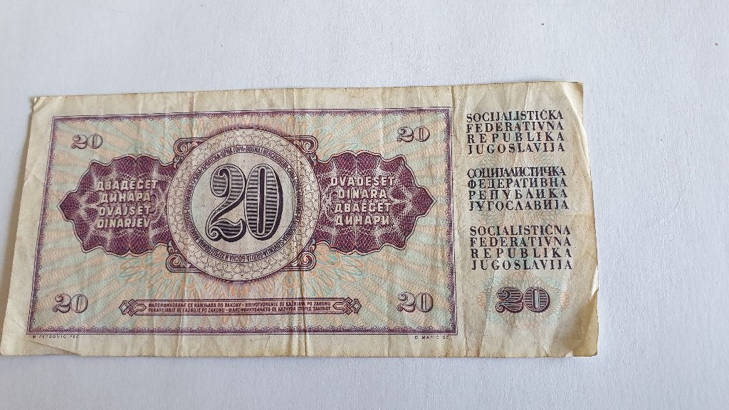 1060 joegoslavie 20 dinara, Verzenden, Joegoslavië