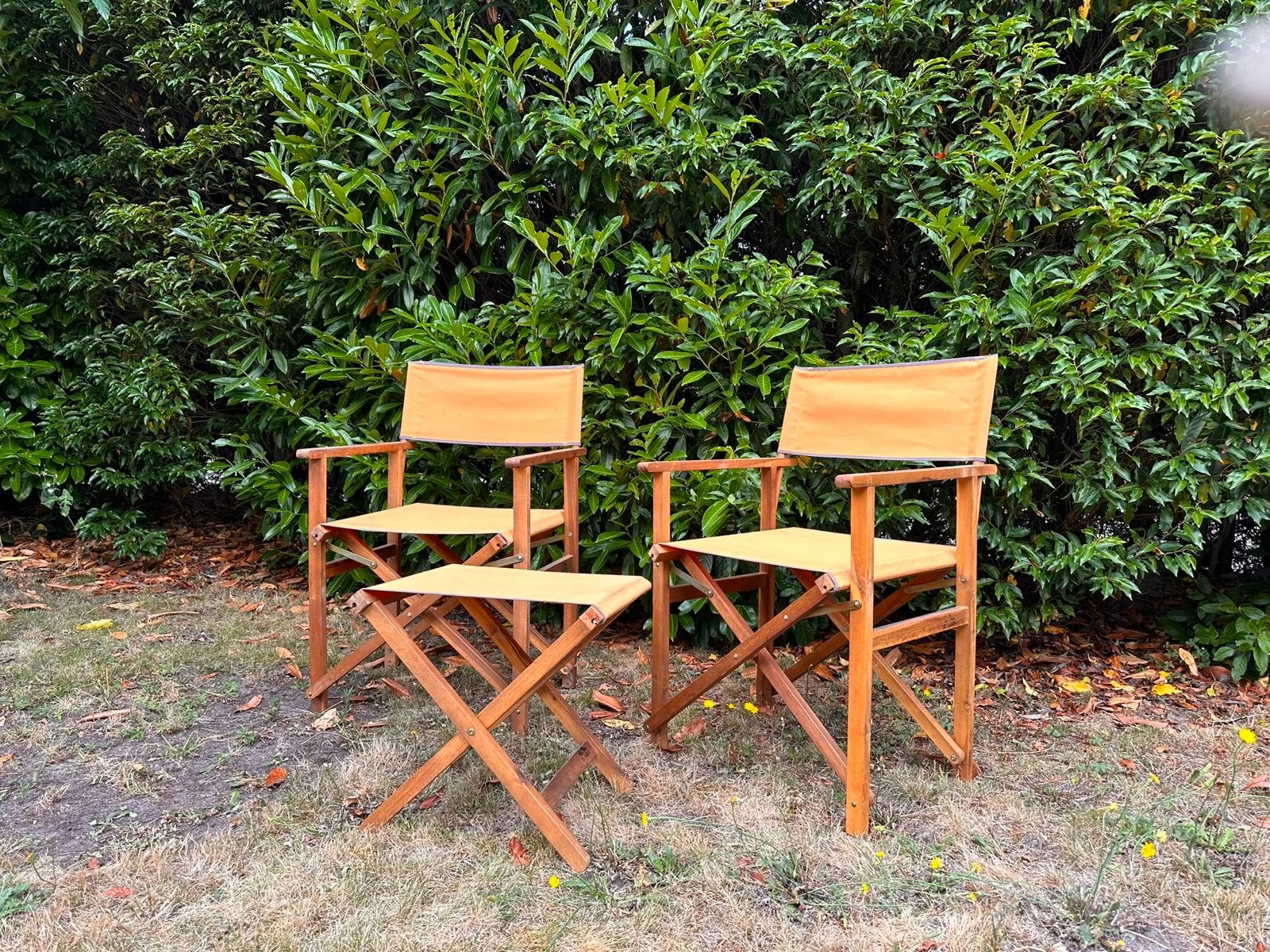 De waard houten klapstoelen met voetenbankje, Ophalen, Campingstoel