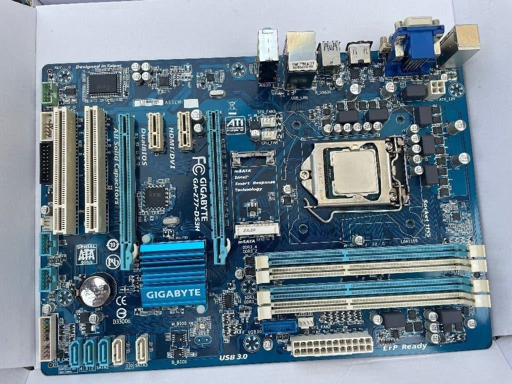Moederbord met i7-3770k cpu, DDR3, Ophalen of Verzenden, Gebruikt, Mini-ATX