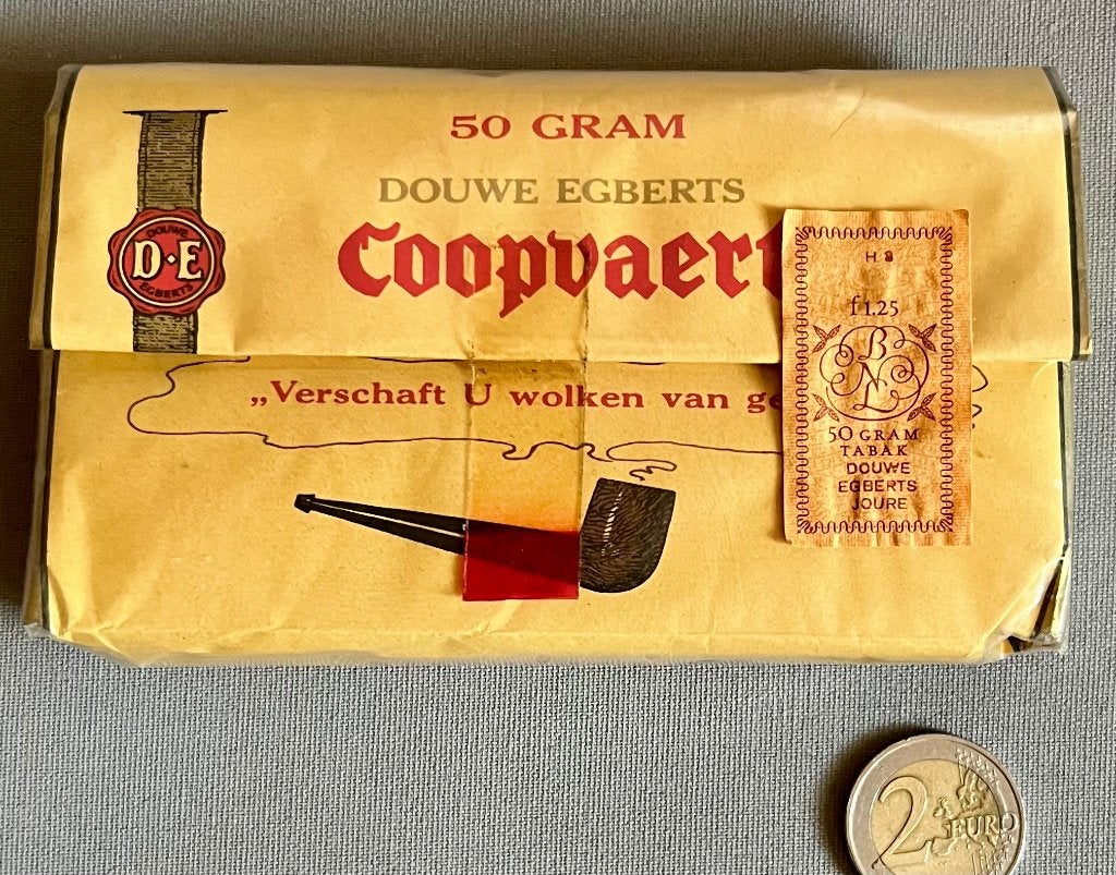Vintage 50s Pakje DE Coopvaert Pijptabak Ongeopend, Gezegeld, Verzamelen, Rookartikelen, Aanstekers en Luciferdoosjes, Ophalen of Verzenden