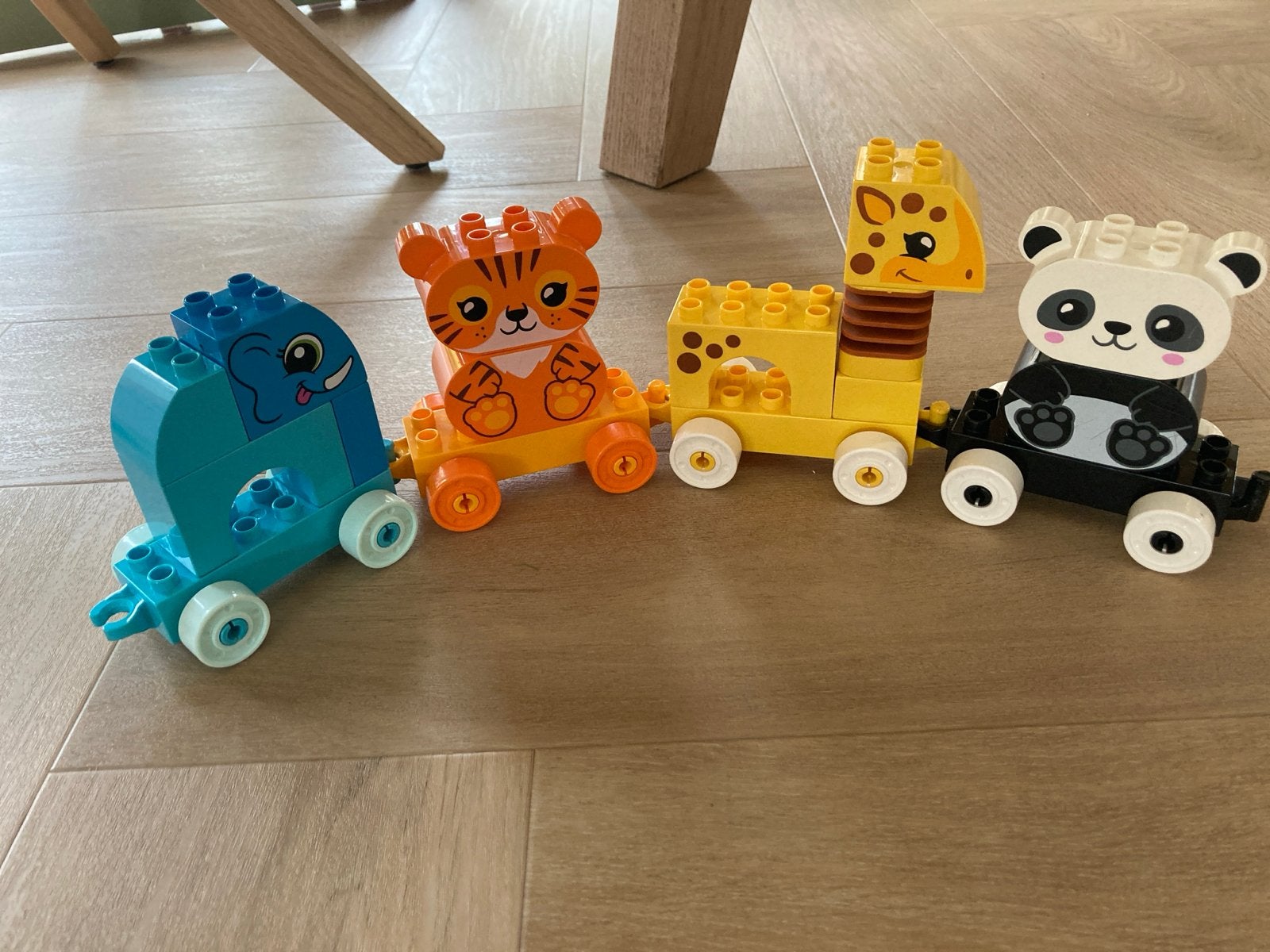 Duplo Dieren Trein: Olifant, Tijger, Giraffe, Panda, Gebruikt, Ophalen of Verzenden, Compleet, Duplo