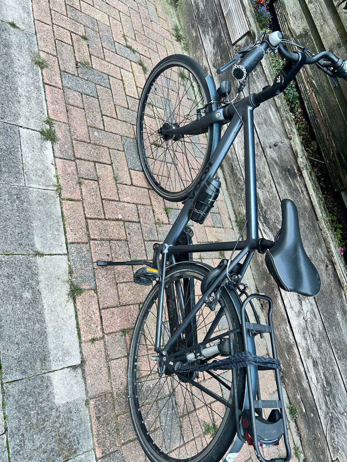 Koga fiets met mat donkergrijze kleur, Velgrem, Versnellingen, Zo goed als nieuw, 53 tot 57 cm