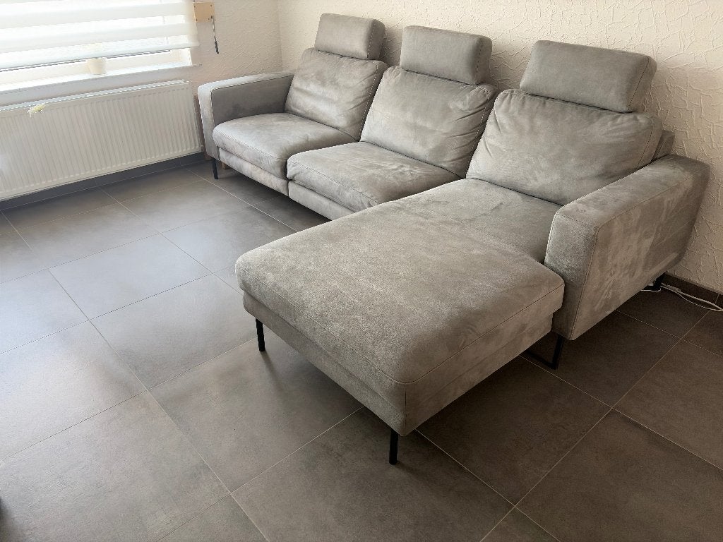 Heylen Leanne hoekzetel – elektrische relax + longchair, Ophalen, Minder dan 50 cm, Zo goed als nieuw, Leer