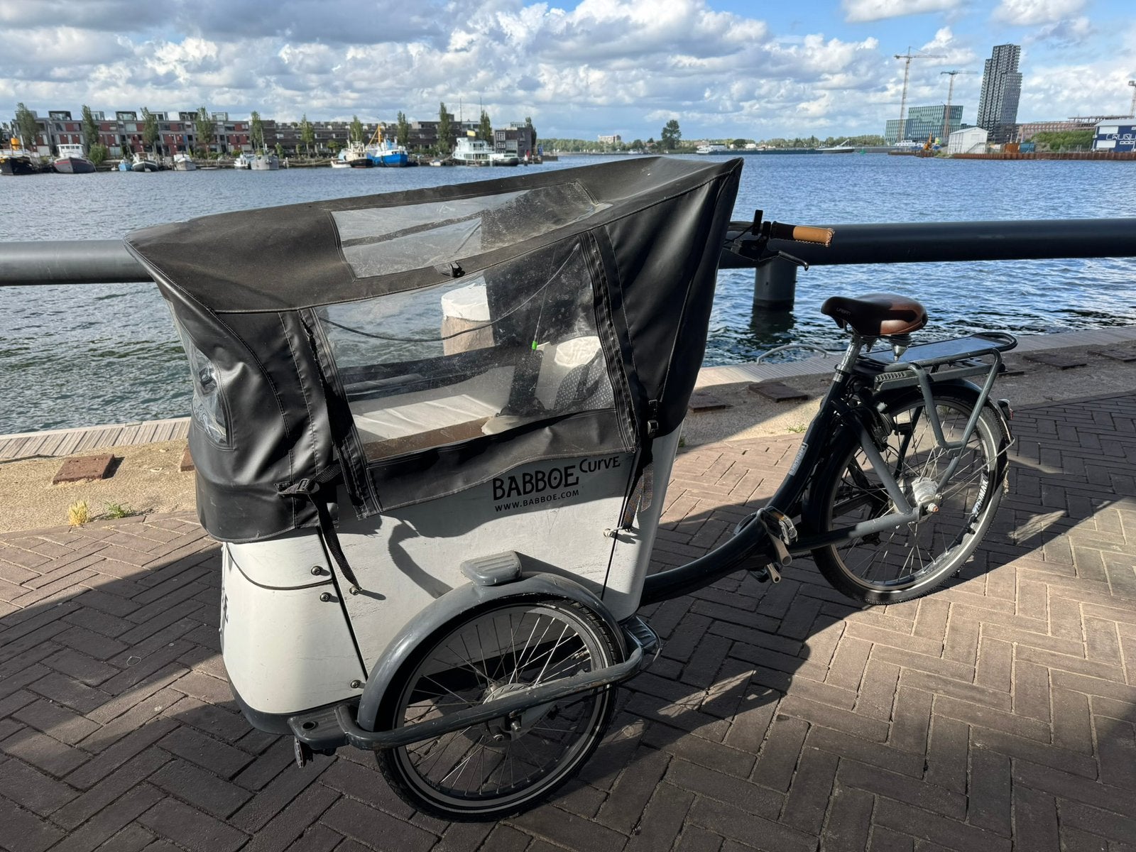 Babboe Curve Elektrische Bakfiets upgegrade, 4 kinderen of meer, Gebruikt, Elektrisch, Schijfrem
