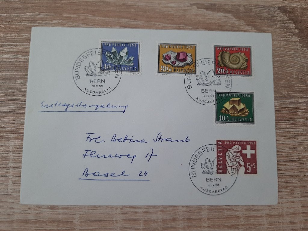 Zwitserland brief, Postzegels en Munten, Ophalen of Verzenden, Gestempeld