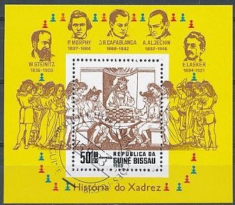 Guinee Bissau 1983 M681 blok 250 gest., Ophalen of Verzenden, Overige landen, Gestempeld