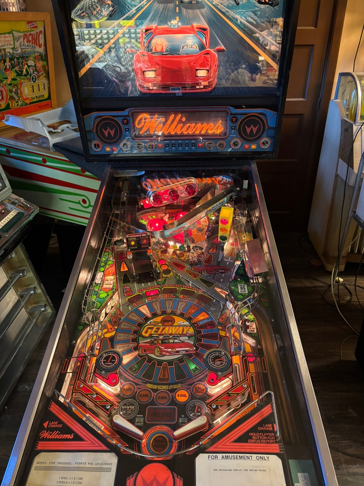 Williams Flipperkast The Getaway, Ophalen of Verzenden, Zo goed als nieuw, Flipperkast, Williams