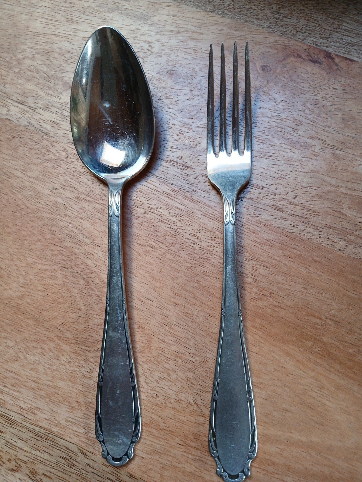 eetlepel en vork van bestek Gero Zilmeta nr 517, samen €2,50, Ophalen of Verzenden