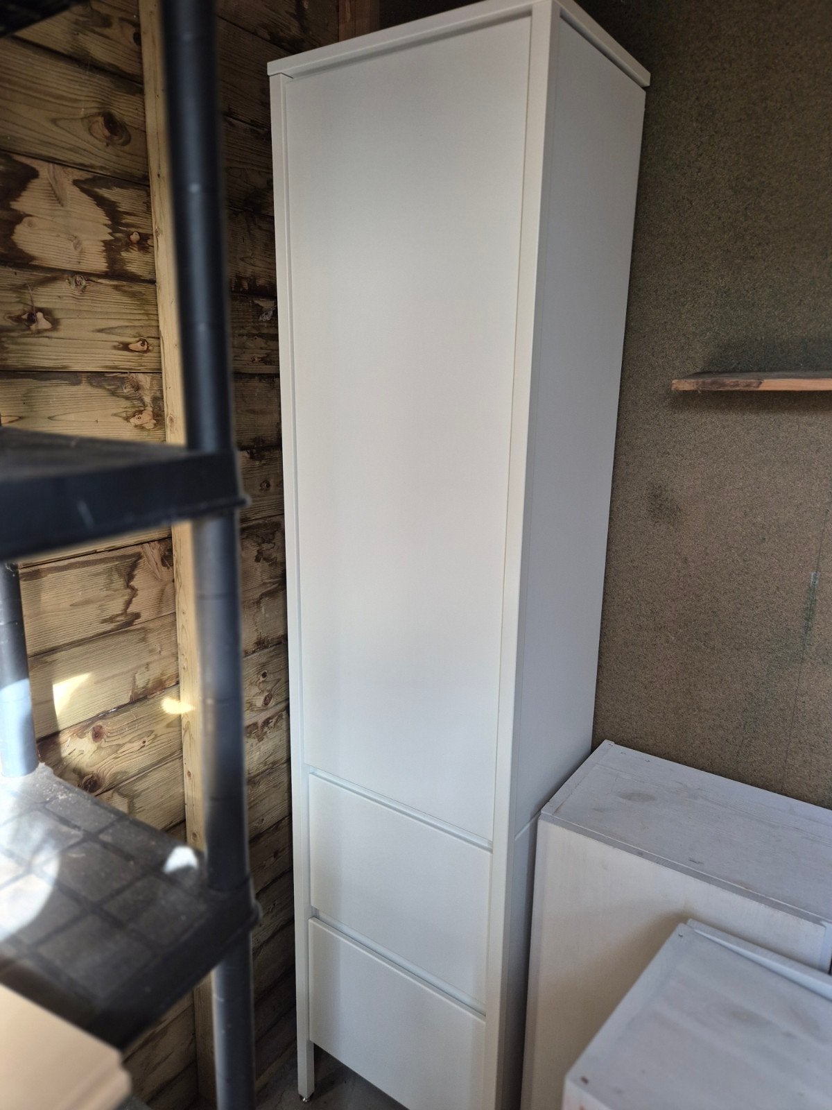 Mooie witte badkamerkast met lades Ikea, Ophalen, (Half)hoge kast, Minder dan 50 cm, Gebruikt