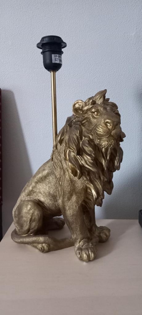 Gouden leeuw lampenvoet, vandaag voor €20, Ophalen, Gebruikt, Minder dan 50 cm
