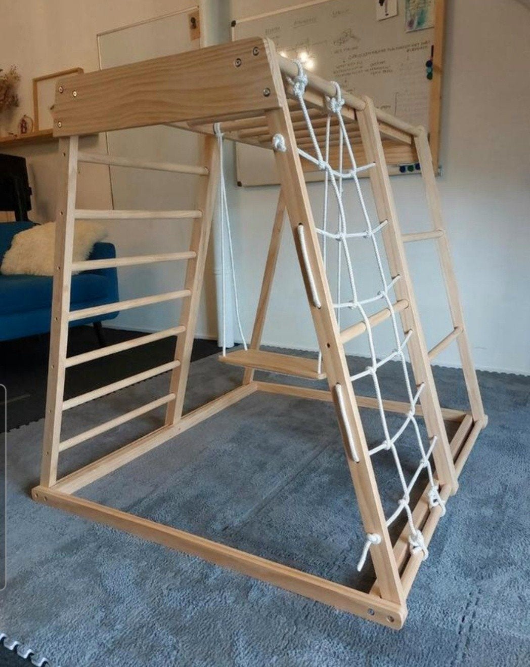 klimtoestel voor binnen van hout met schommel, Ophalen, Zo goed als nieuw