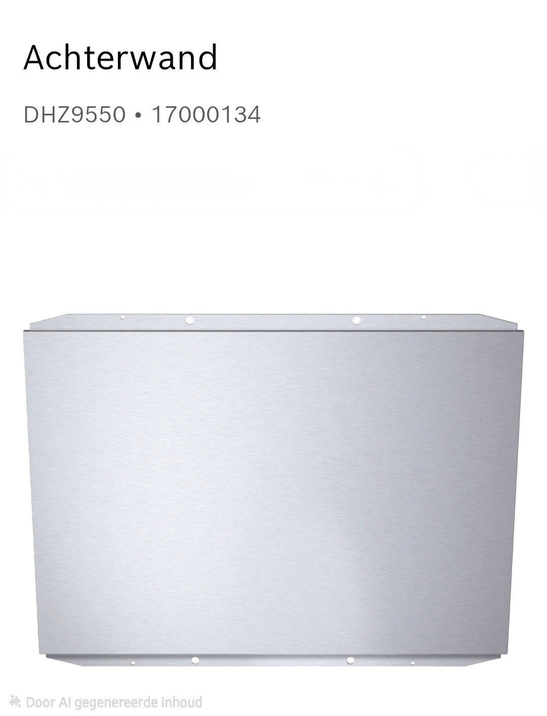 RVS achterwand keuken 900 x 650, Ophalen, Nieuw, 50 tot 100 cm, Minder dan 100 cm