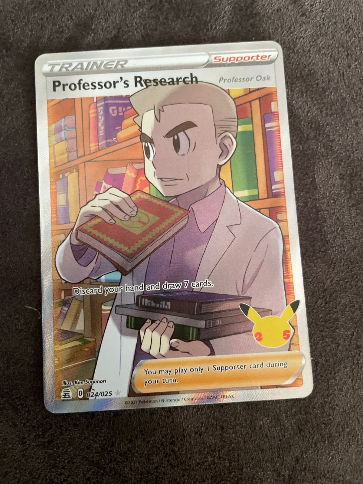Professor's Research Professor Oak Pokémon kaart, Ophalen of Verzenden, Zo goed als nieuw, Losse kaart