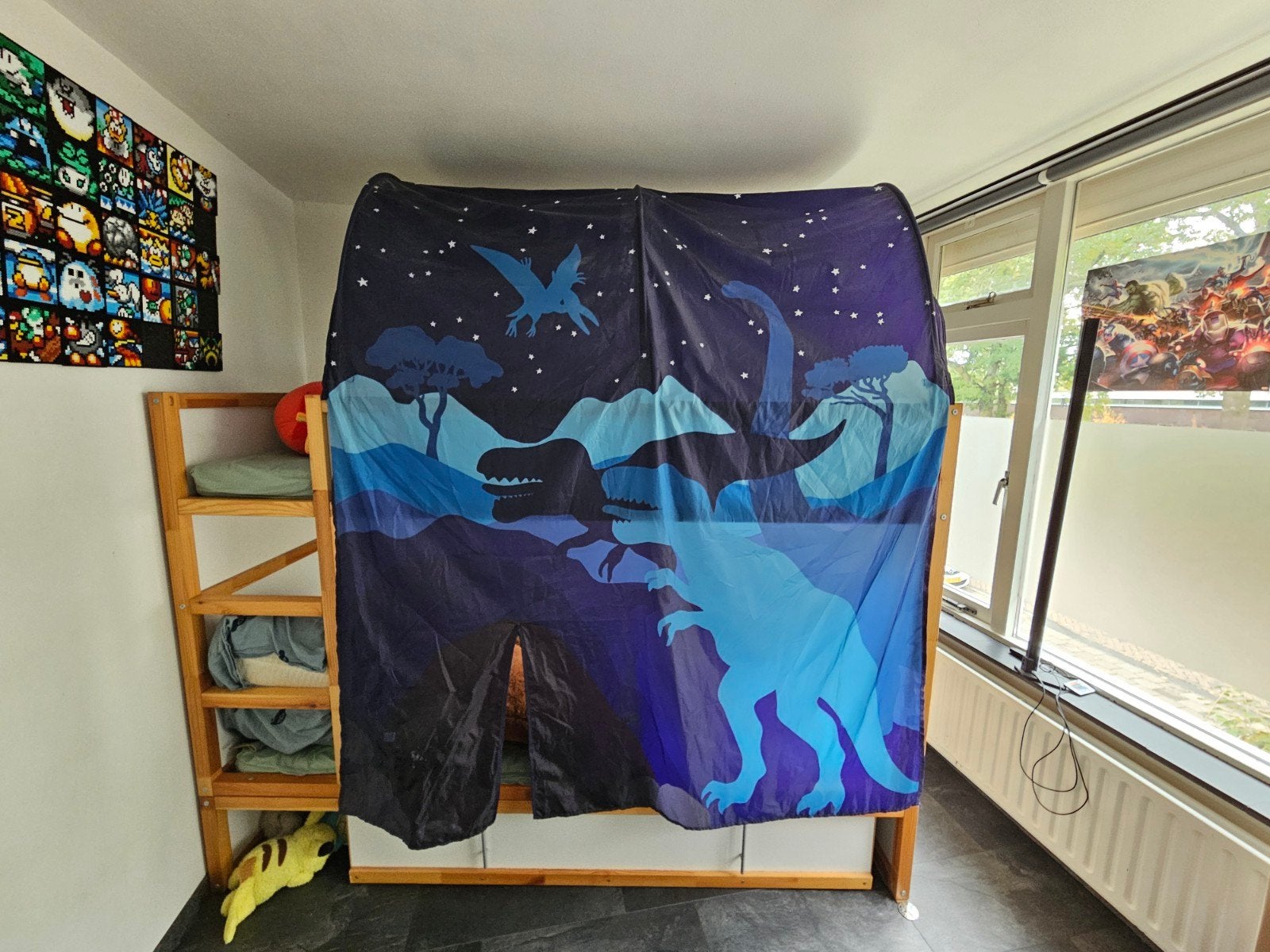 ikea kura bedient dino, Blauw, Ophalen of Verzenden, Gebruikt