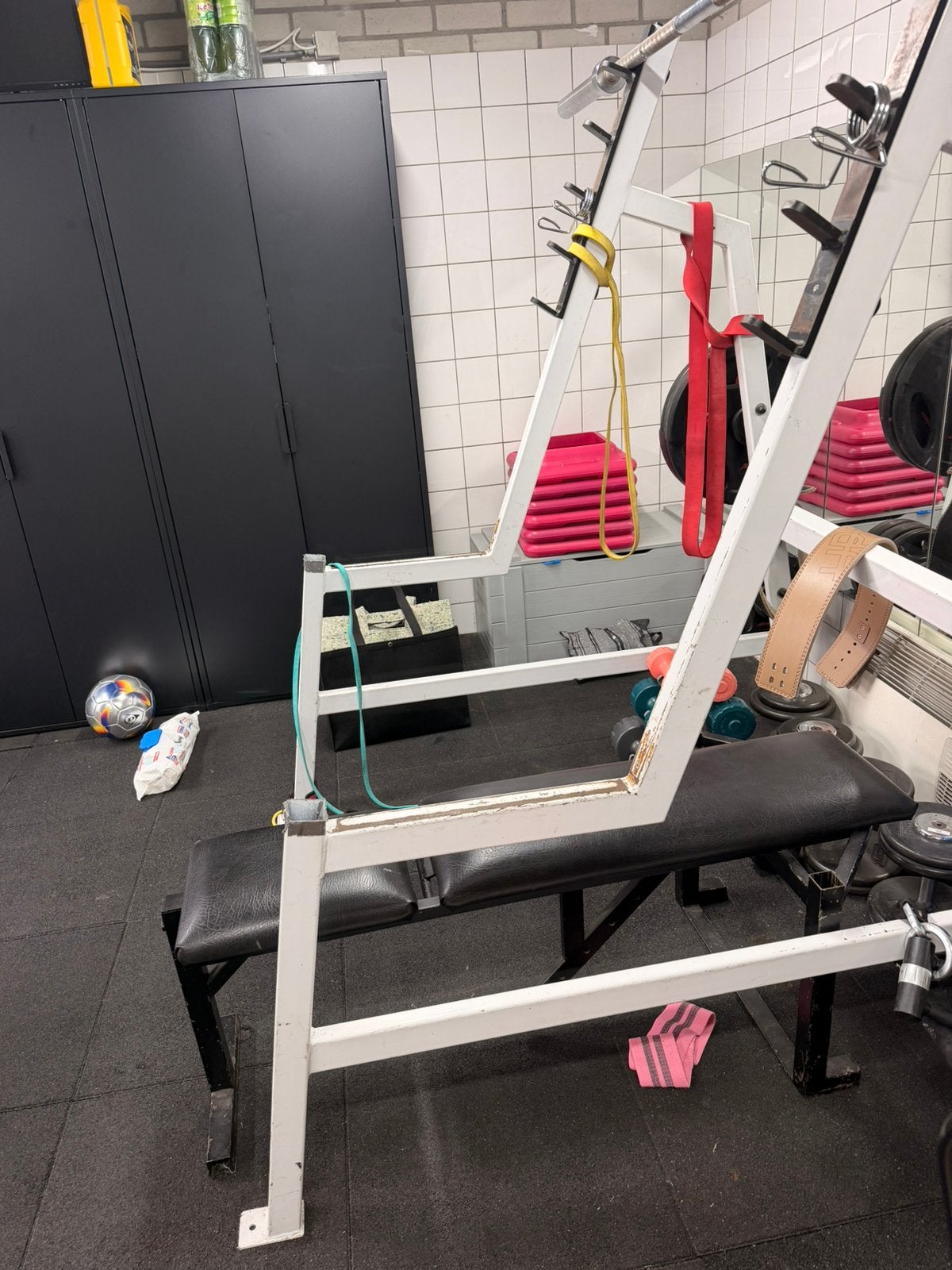 Squat rack met halterstang en gewichten, Ophalen, Gebruikt, Overige typen