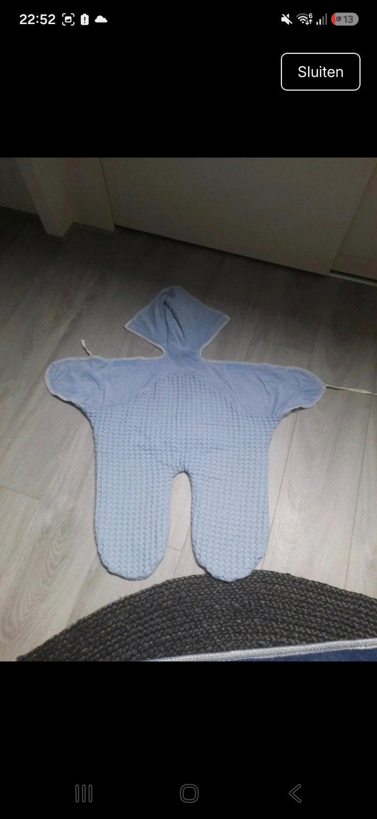 Koeka inbakerdoek grijs, Gebruikt, Bakerzak of Bakerdoek, Koeka, Ophalen of Verzenden