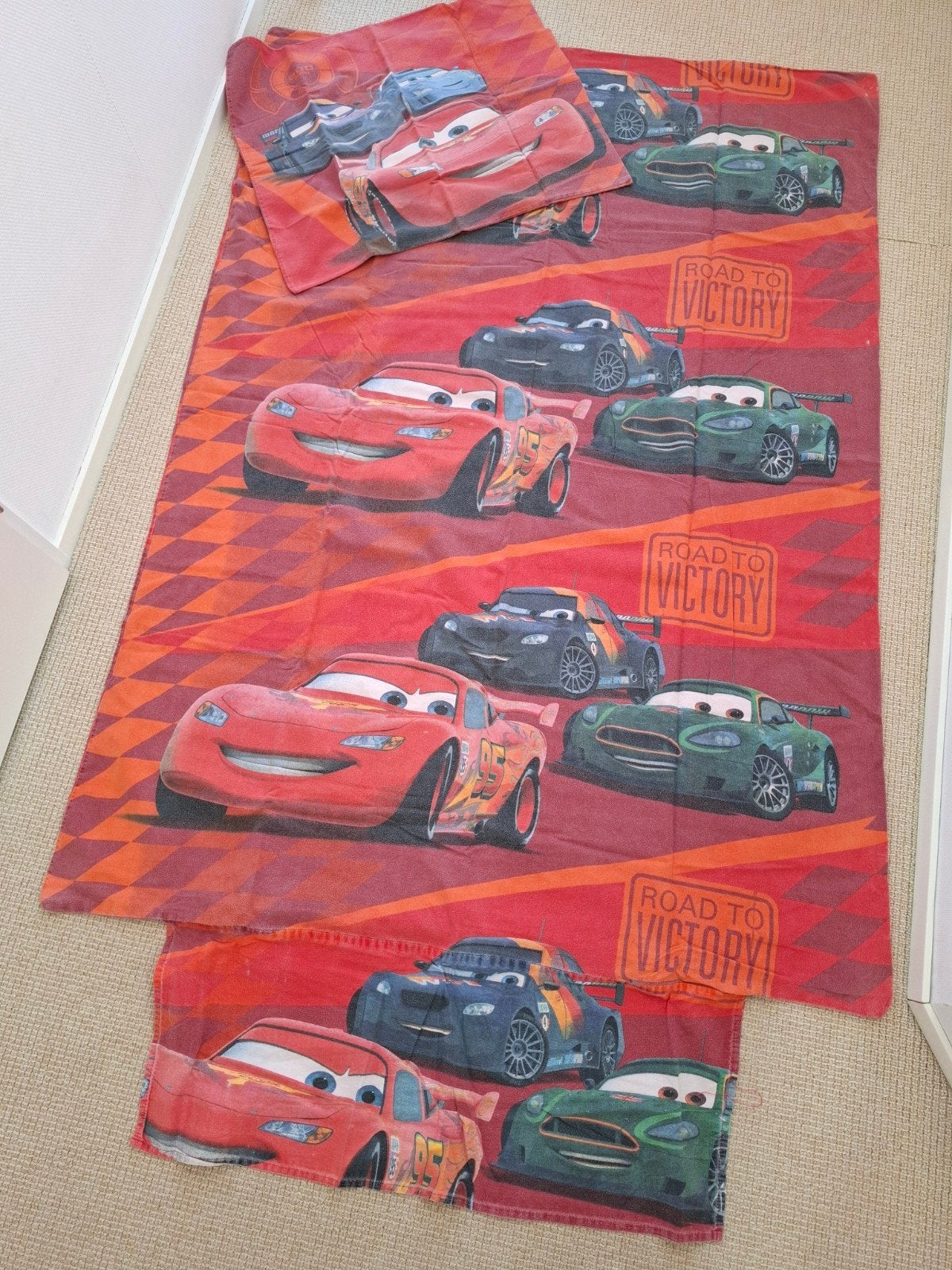 Flanellen eenpersoons dekbedovertrek Cars (140x200), Gebruikt, Eenpersoons, Dekbedovertrek, Katoen