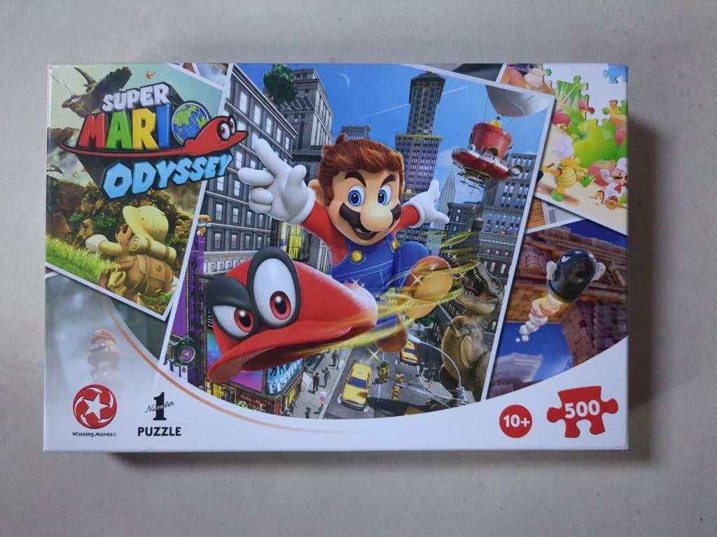 Puzzel Super Mario Odyssey 500 stuk, Ophalen, Meer dan 50 stukjes, Zo goed als nieuw, 6 jaar of ouder