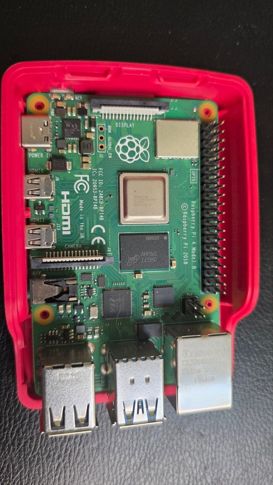 Raspberry Pi 4 Model B met behuizing en SSD 32 mb, Computers en Software, Desktop Pc's, Zo goed als nieuw, Minder dan 2 Ghz, SSD
