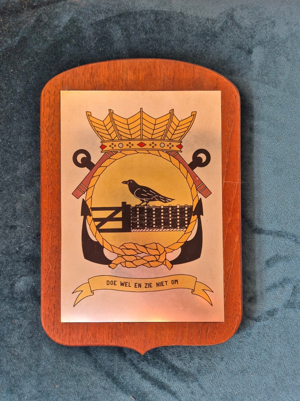 Wapenschild grootformaat Hr. Ms. Piet Hein F811, Verzamelen, Militaria | Algemeen, Verzenden, Marine, Nederland, Embleem of Badge