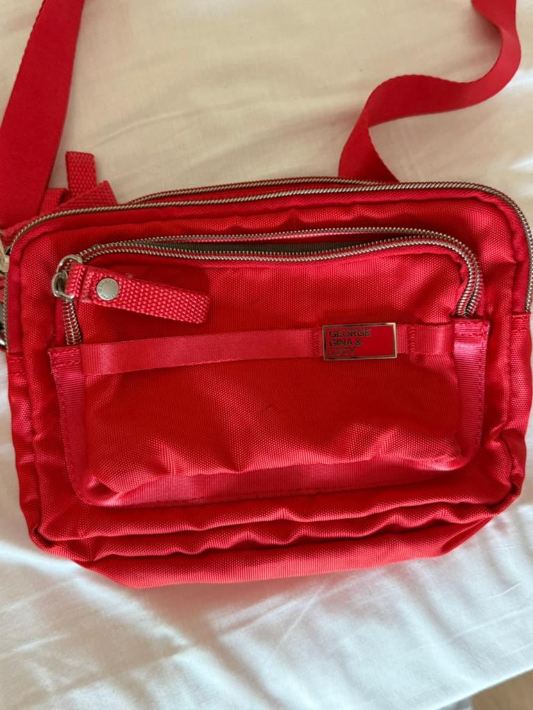 George, Gina&Lucy Tas zgan rood, Ophalen of Verzenden, Zo goed als nieuw, Rood, Handtas