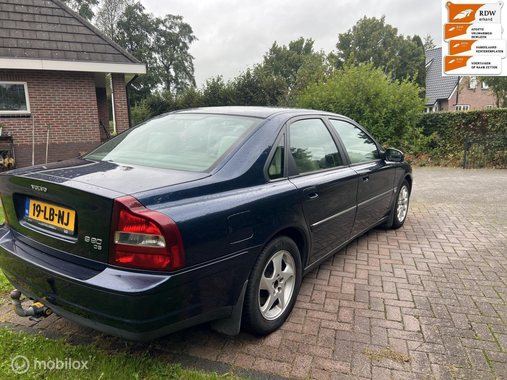 Volvo S80 2.4 D5/163pk Dynamic bj 2002, Auto's, Voorwielaandrijving, Stoelverwarming, Blauw, 163 pk