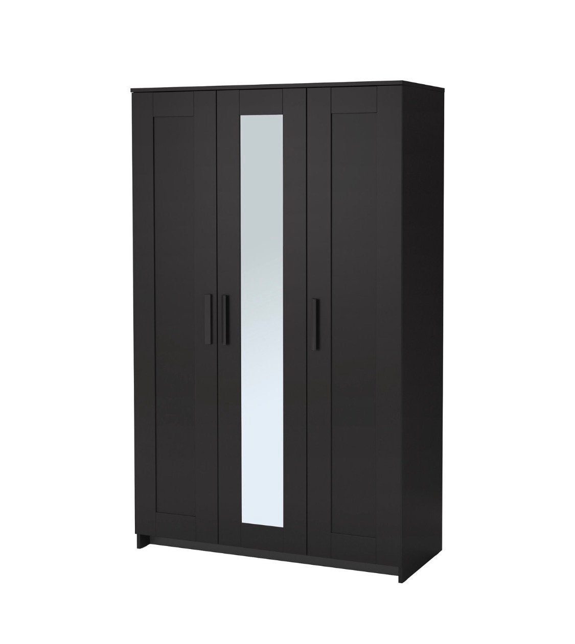 IKEA BRIMNES kledingkast 3-deurs zwartbruin met spiegel, Huis en Inrichting, Kasten | Kledingkasten, Ophalen, Gebruikt, 100 tot 150 cm