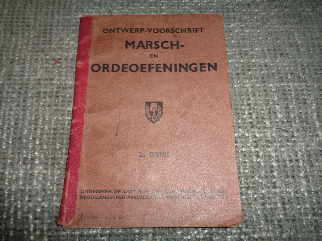 Oorlog wo2 1942 voorschrift NAD Nederlandse Arbeidsdienst, Verzenden, Landmacht, Nederland, Boek of Tijdschrift