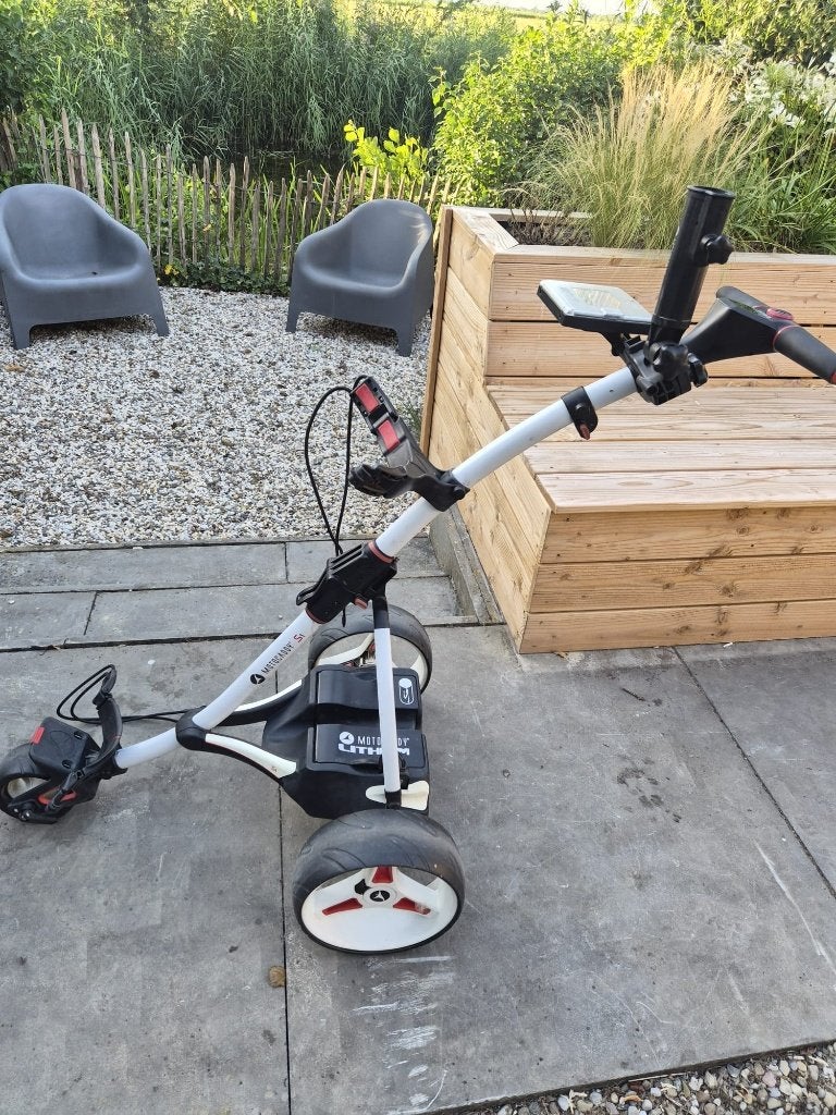 Elektrische golftrolley met lader Moto caddy S1, Sport en Fitness, Golf, Ophalen, Gebruikt, Golfkar, Overige merken