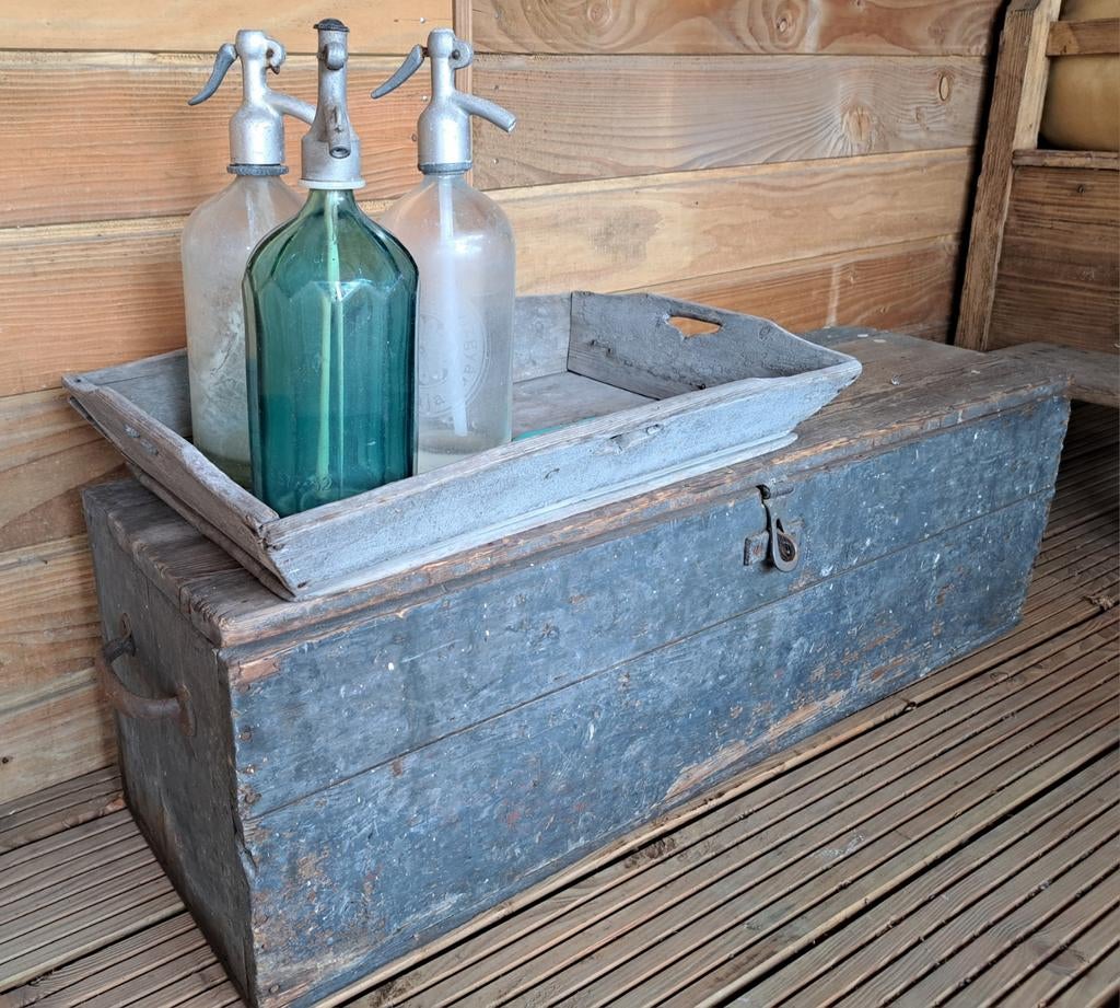 Vintage houten kist, Ophalen