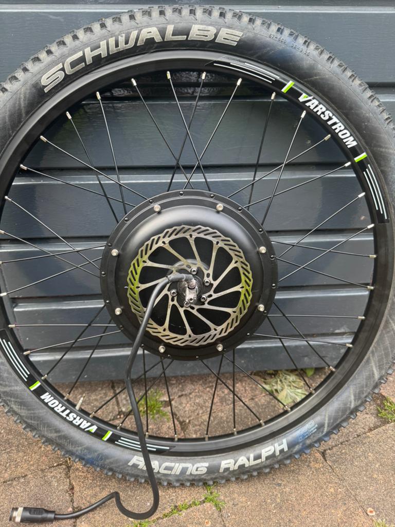 E-bike ombouwset met motorwiel en accu 1500 wat 48 volt, Zo goed als nieuw, Motor, Aluminium, Ophalen