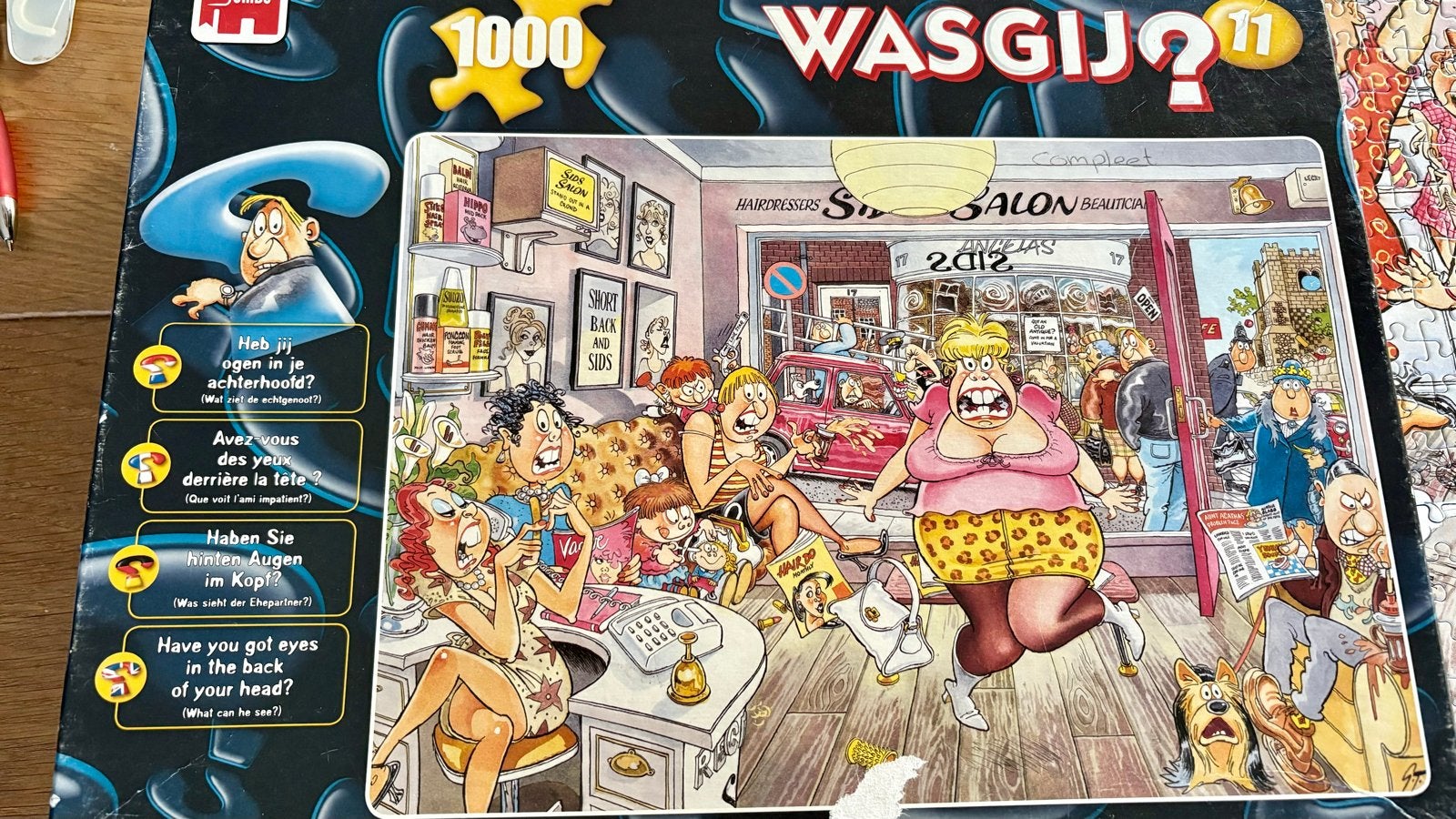 Wasgij Puzzel 1000 stukjes - Salon Beauticia, Ophalen, 500 t/m 1500 stukjes, Gebruikt, Legpuzzel