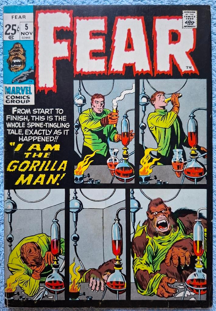 FEAR #5. 1971. SILVER-AGE MARVEL CLASSIC. HIGH GRADE., Eén comic, Ophalen of Verzenden, Zo goed als nieuw, Amerika