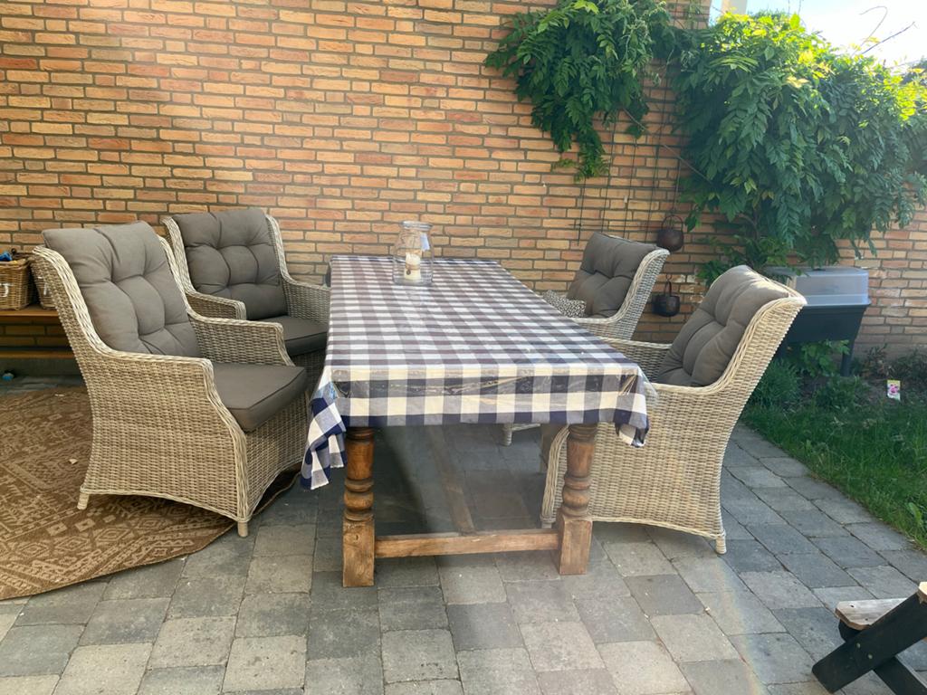 Tuinset 6 stoelen, Tuin en Terras, Tuinsets en Loungesets, Ophalen, Kunststof, 6 zitplaatsen, Hocker