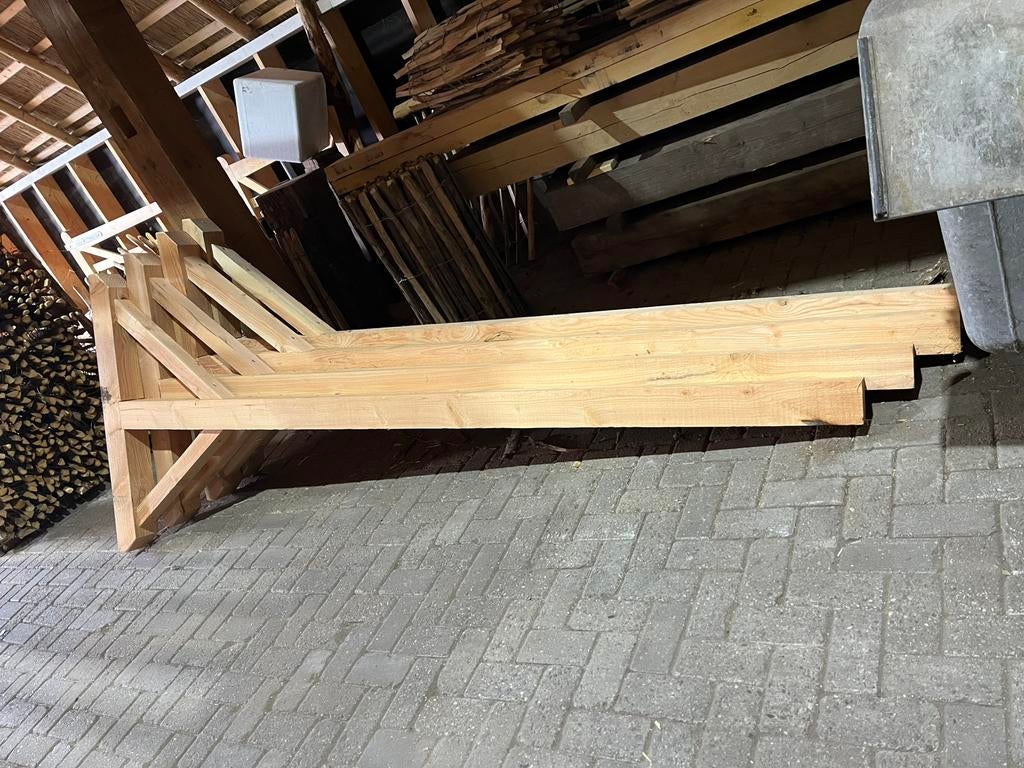 Waslijnpalen douglas hout natuurlijk drogen nostalgisch, Ophalen of Verzenden, Nieuw, Balken