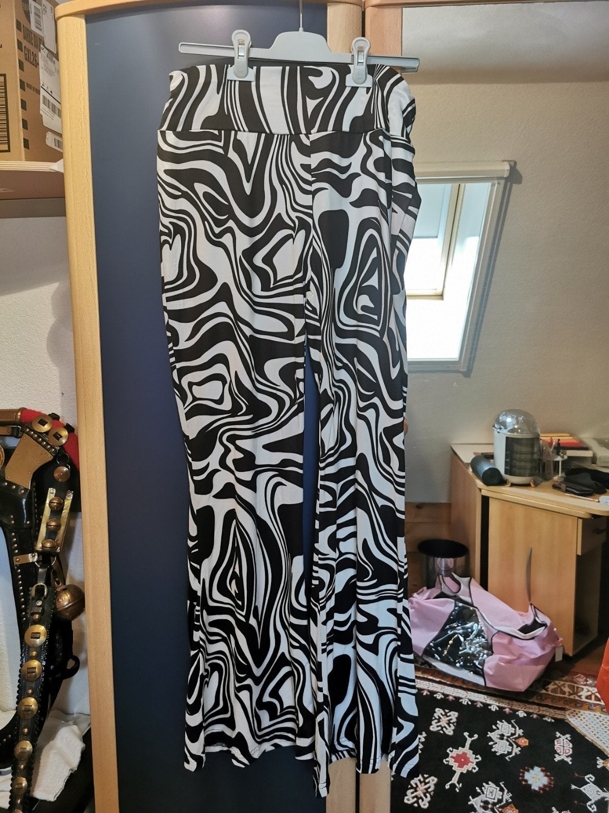 3 Broeken met wijde pijpen - Polyester - Maat XXL, Zwart, Maat 46/48 (XL) of groter, Ophalen of Verzenden, Zo goed als nieuw