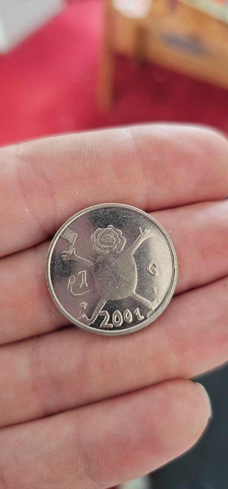 Nederlandse 1 Euro munt 2001 - Koningin Beatrix, Ophalen of Verzenden
