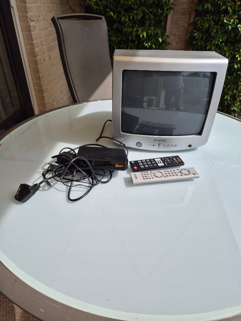 Te koop: 14 inch draagbare TV, Gebruikt, 50 Hz, Minder dan 40 cm, Ophalen