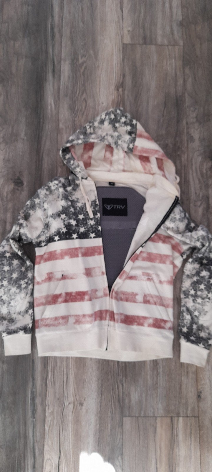 TRV  Motor hoodie met Amerikaanse vlag print maat L, Jas | textiel, Heren, Trv, Ophalen of Verzenden