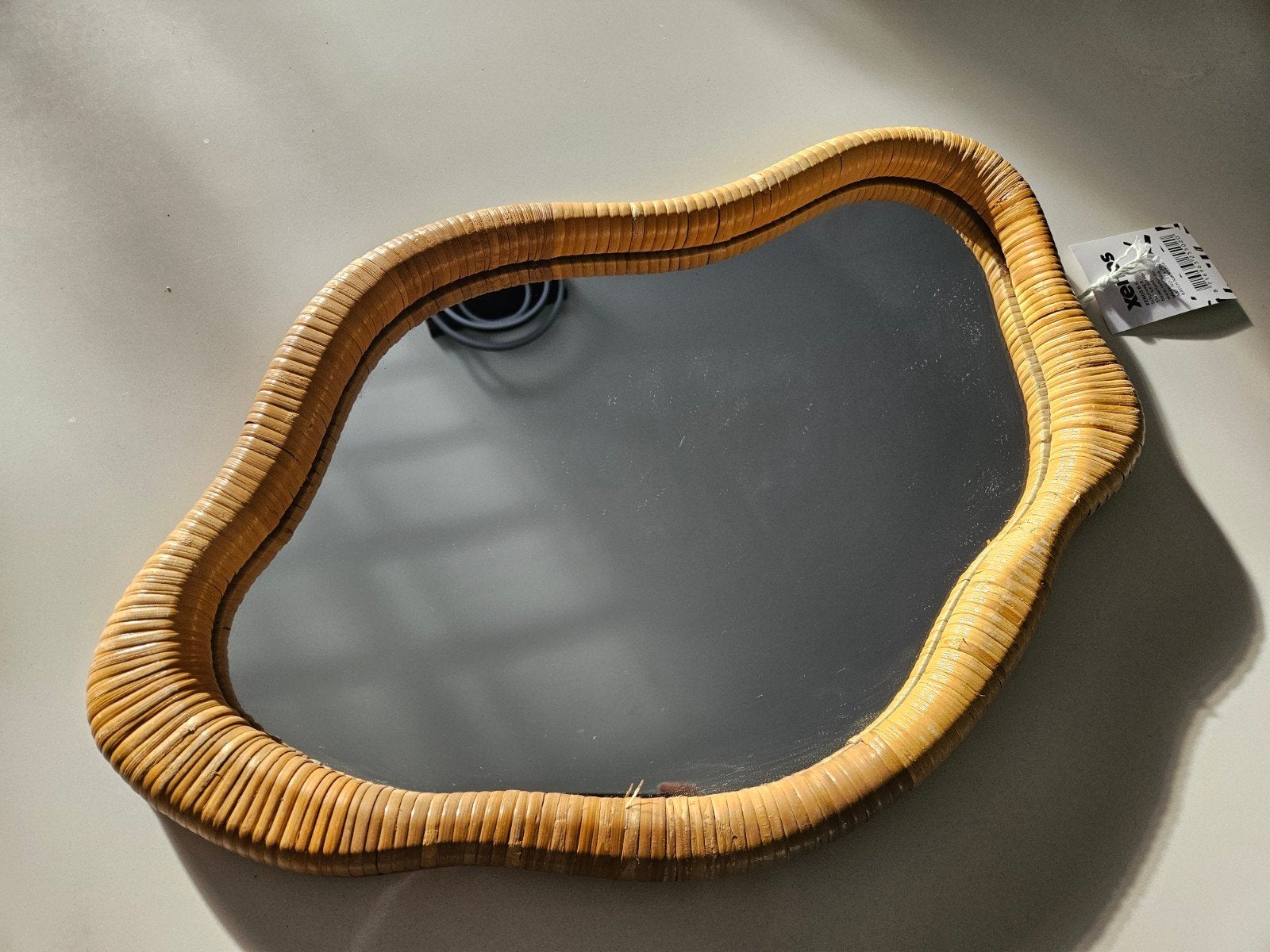 Rotan spiegel Xenos. NIEUW, Ophalen, Minder dan 50 cm, Nieuw, Minder dan 100 cm